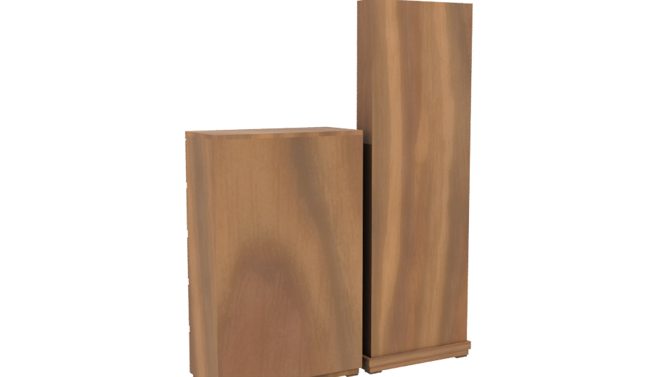 Elegant Wooden Mirror and Cabinet - Professional 3D Model Render 4