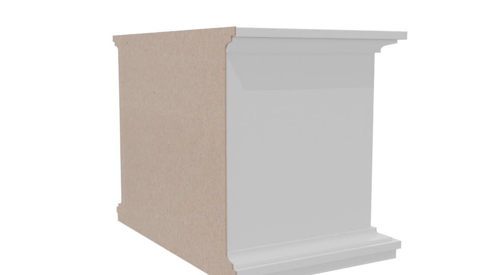 Elegant Two-Drawer Nightstand 3D - Professional 3D Model Render 7