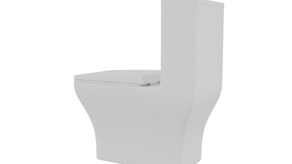 Stylish Modern Toilet 3D Model - Professional 3D Model Render 3