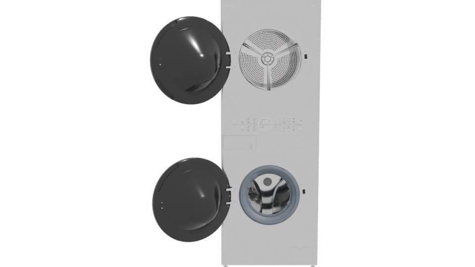 WK14WS6R Washer Dryer 3D Model - Professional 3D Model Render 11