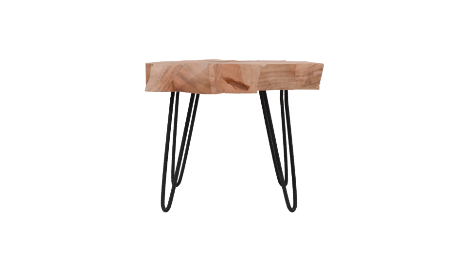 Stylish Wooden Coffee Table 3D Model - Professional 3D Model Render 2