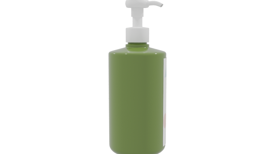 Stylish Green Pump Bottle 3D - Professional 3D Model Render 9