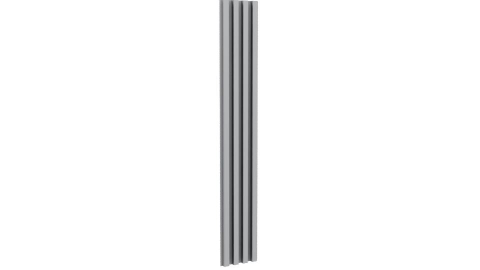 Vertical Slatted Architectural Column 3D Model - Professional 3D Model Render 4