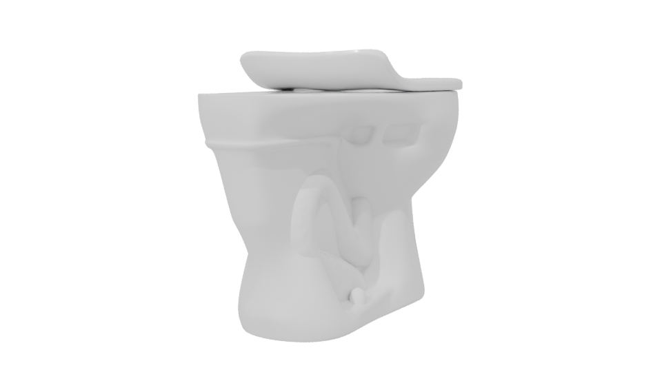 Minimalist Toilet 3D Model - Professional 3D Model Render 6