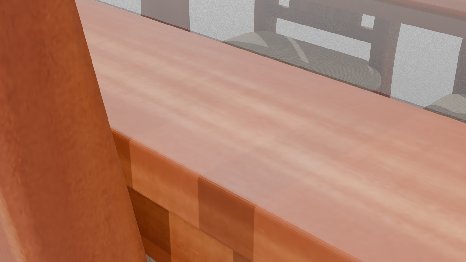 Elegant Wooden Dining Set 3D - Professional 3D Model Render 3