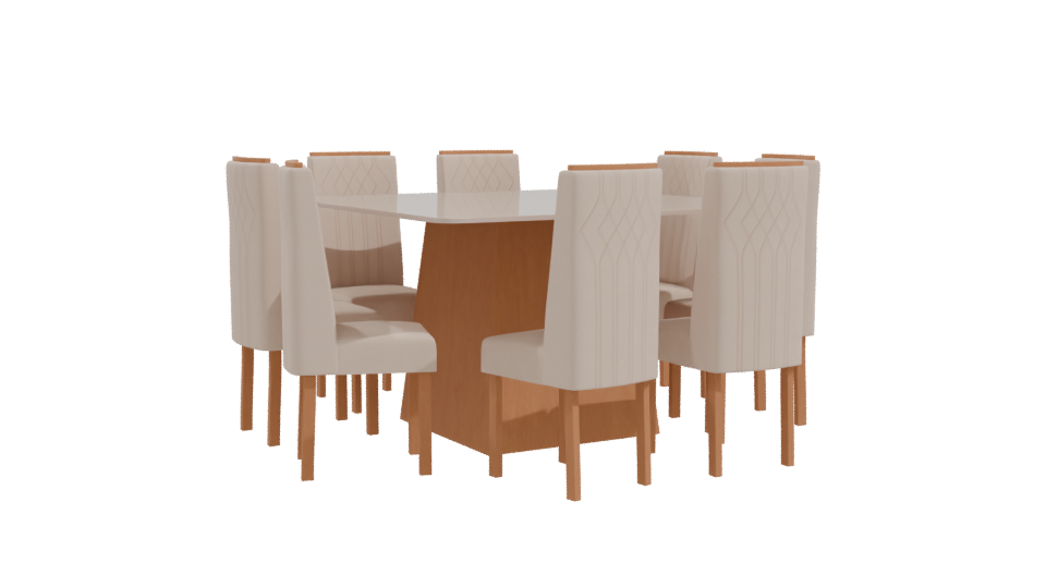 Elegant Dining Table Set 3D - Professional 3D Model Render 10