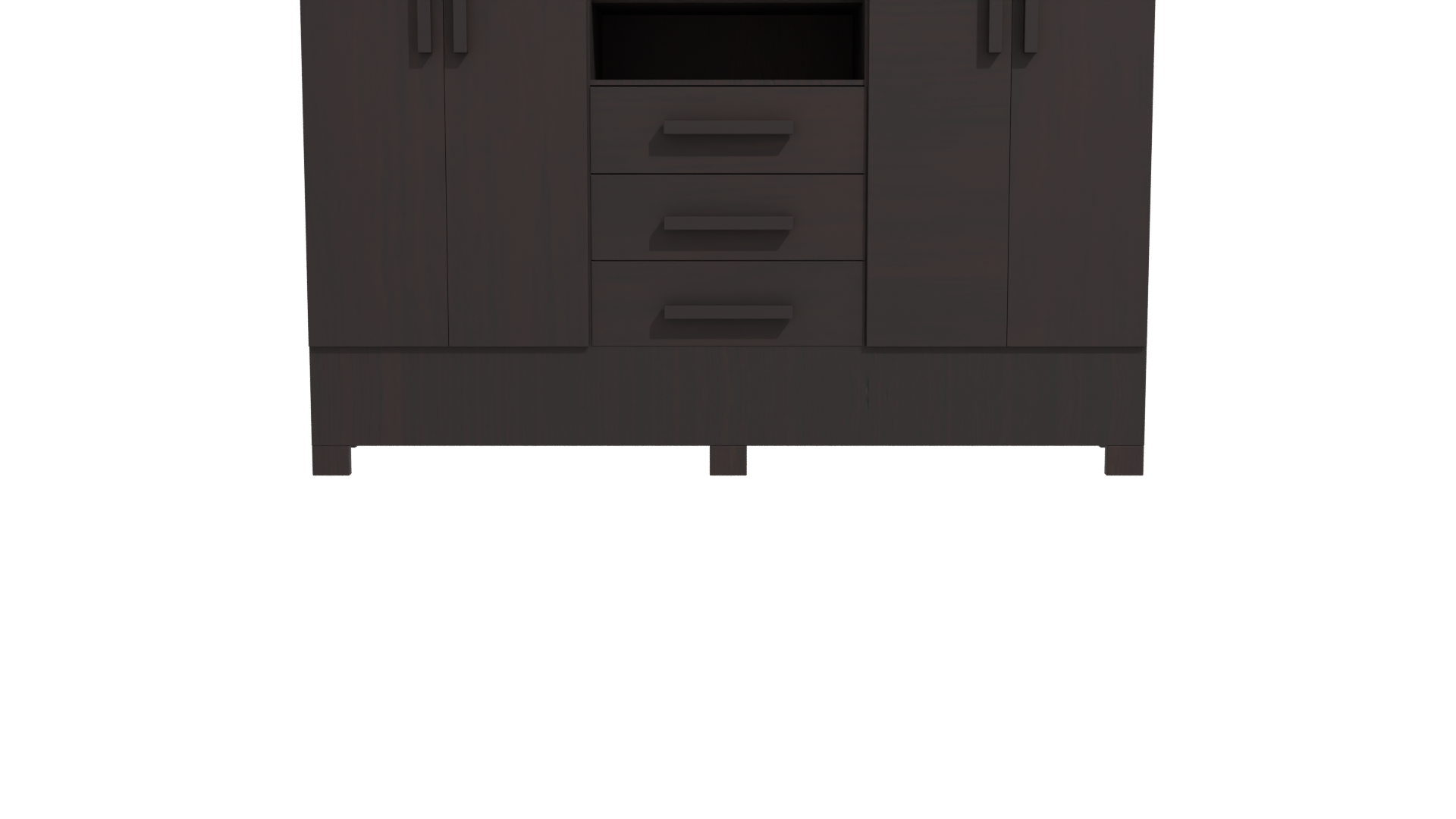 Elegant Modern Wooden Cabinet 3D - Professional 3D Model Render 11