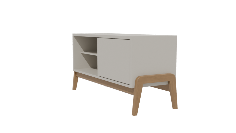 Modern Minimalist TV Stand 3D - Professional 3D Model Render 13