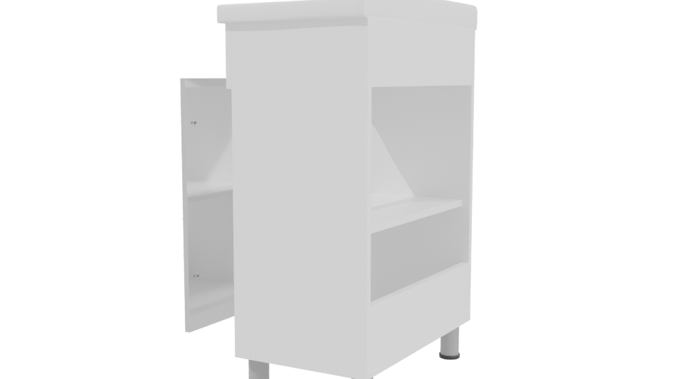 Sleek Modern Bathroom Vanity 3D Model - Professional 3D Model Render 3