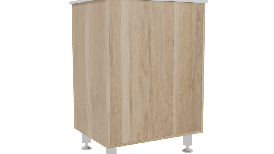 Contemporary Wooden Storage Cabinet 3D Model - Professional 3D Model Render 4