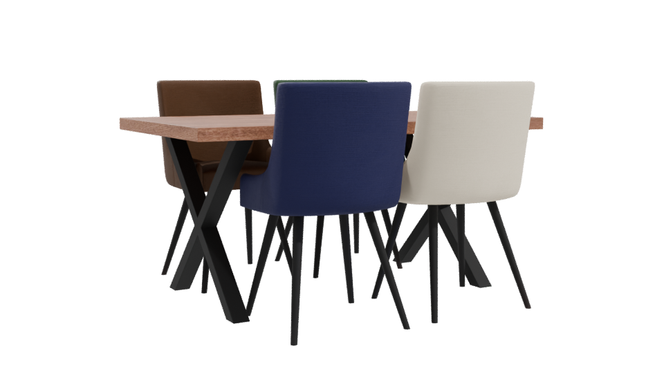 Stylish Dining Chair Set 3D - Professional 3D Model Render 10
