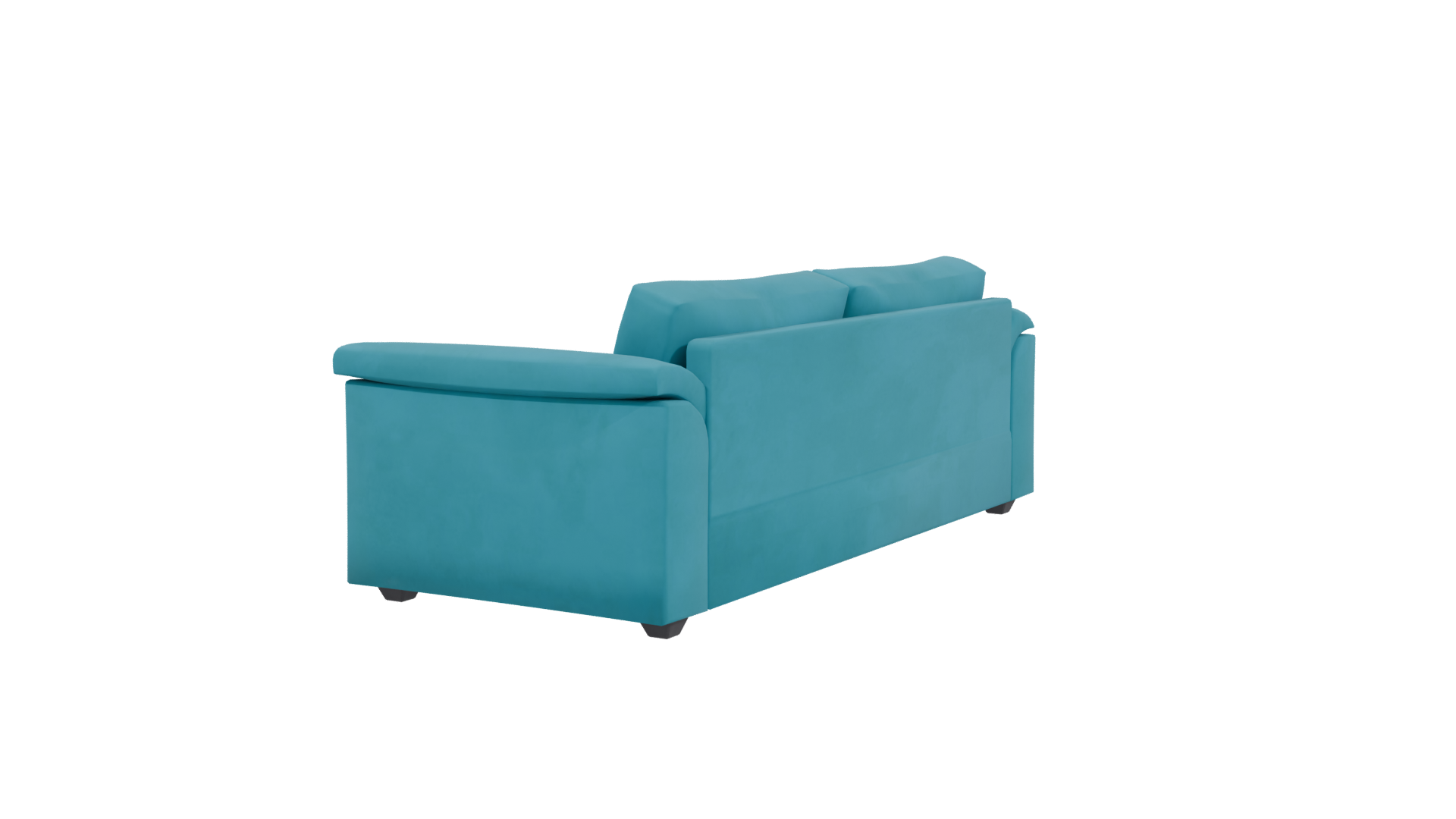 Stylish Modern Teal Sofa 3D Model - Professional 3D Model Render 3