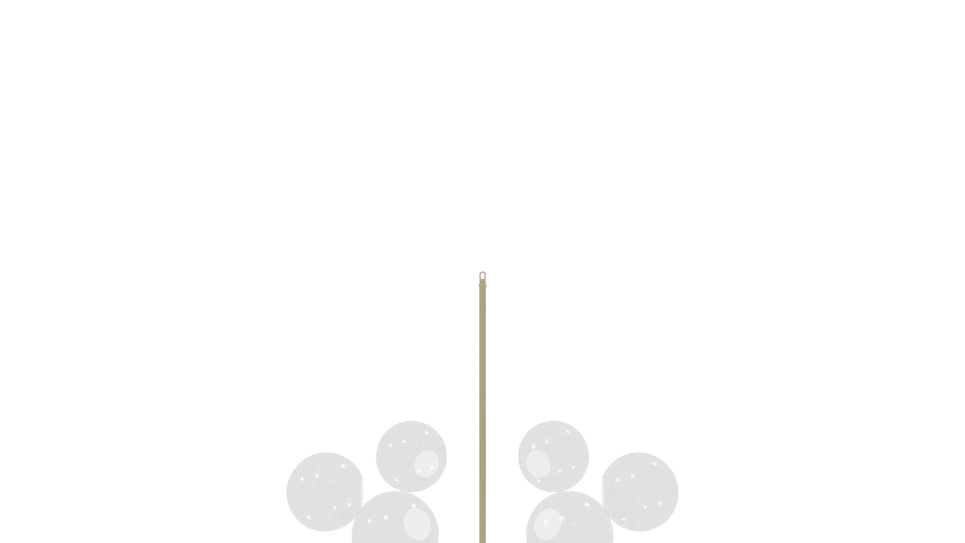 Elegant Modern Multi-Bulb Chandelier 3D Model - Professional 3D Model Render 8