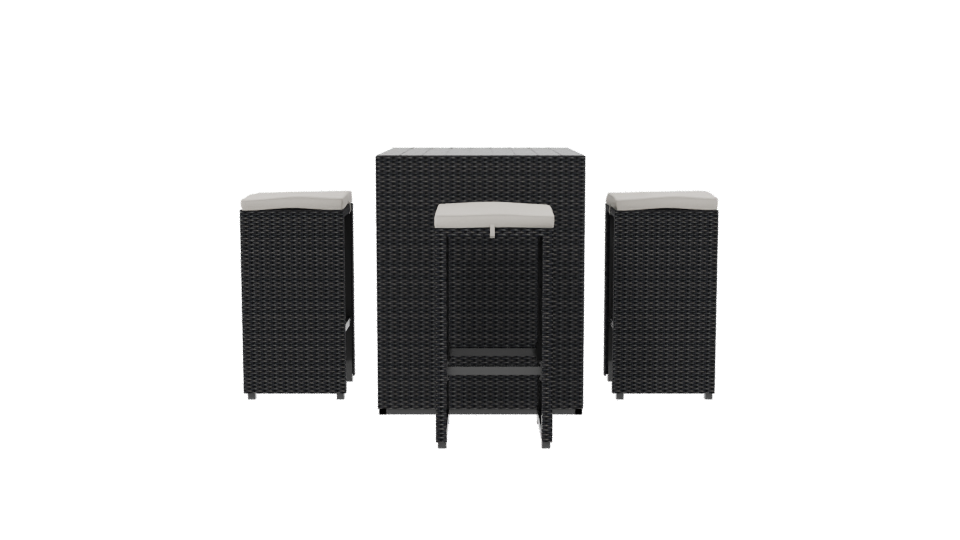 Stylish Bar Table Set 3D - Professional 3D Model Render 8