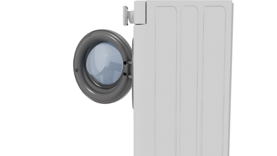 Realistic Front-Loading Washing Machine 3D - Professional 3D Model Render 2