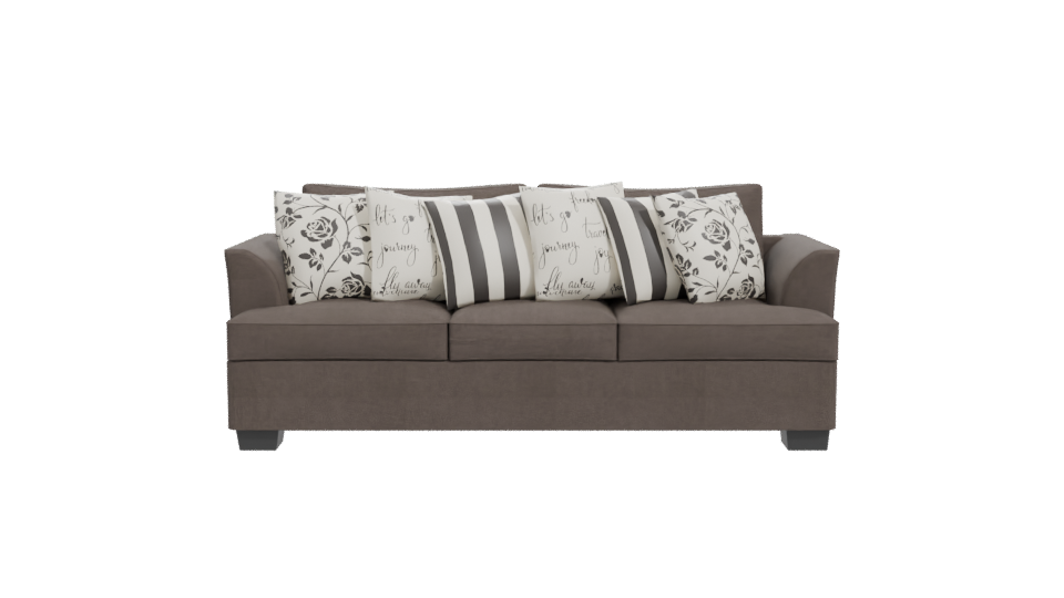 Stylish Sofa with Decorative Cushions - Professional 3D Model Render 11