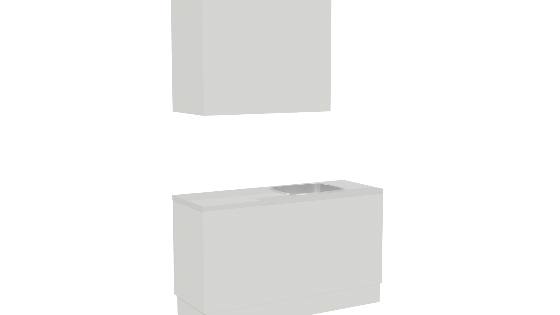 Modern Kitchen Sink Cabinet 3D - Professional 3D Model Render 4