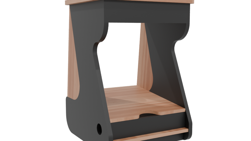 Modern Minimalist Display Shelf 3D - Professional 3D Model Render 4