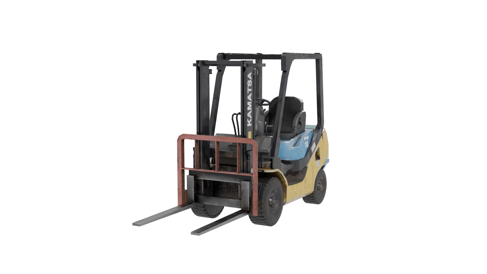 Industrial Forklift 3D Model - Professional 3D Model Render 12