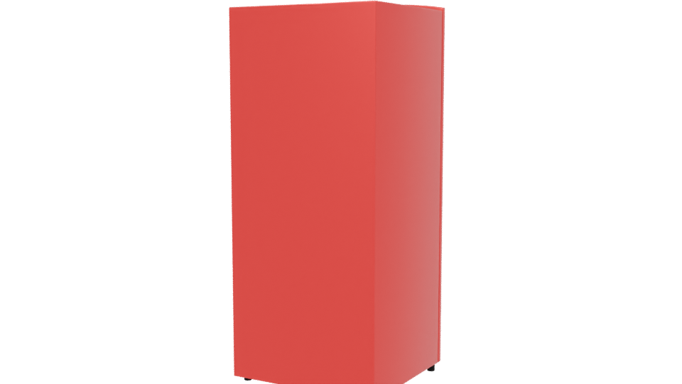 Stylish Retro Refrigerator 3D Model - Professional 3D Model Render 6