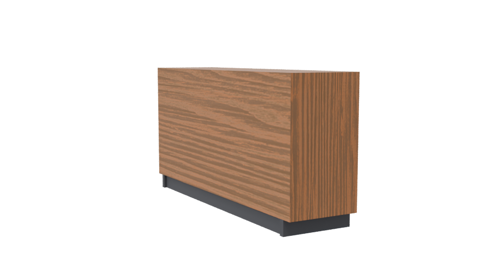 Contemporary Glass-Front Wooden Cabinet 3D Model - Professional 3D Model Render 7