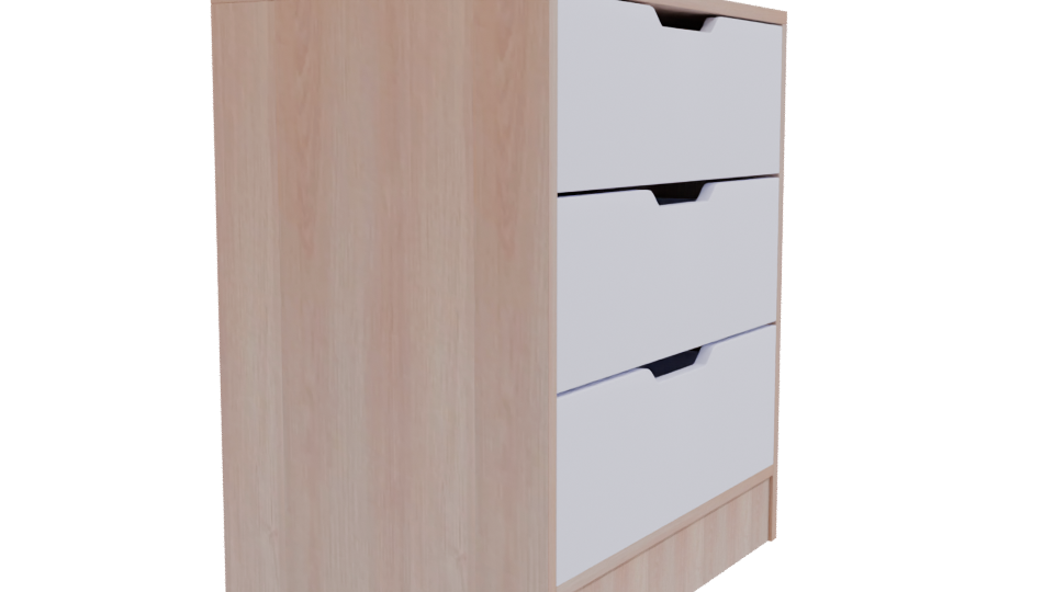 Minimalist Wooden Storage Cabinet 3D - Professional 3D Model Render 9