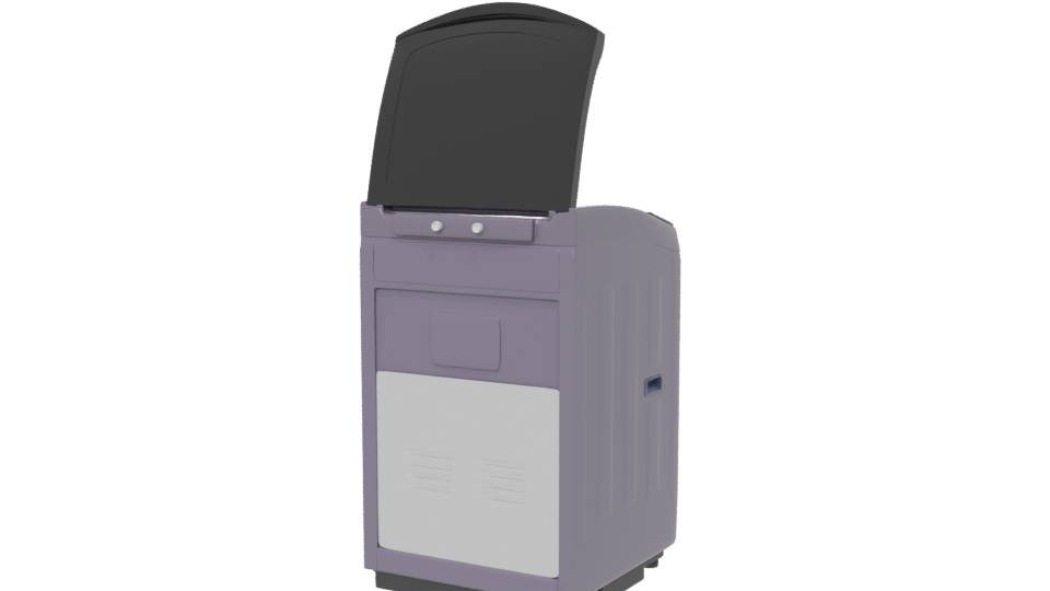 Stylish Top-Loading Washing Machine 3D - Professional 3D Model Render 6