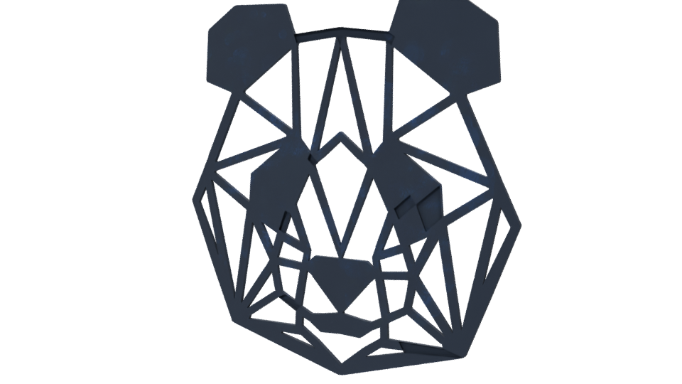 Stylized Panda Head 3D Model - Professional 3D Model Render 6