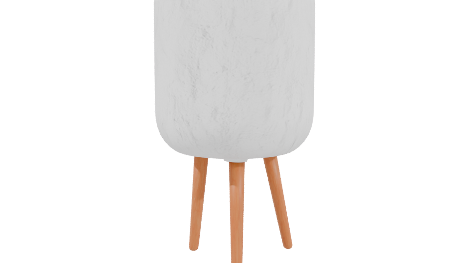 White Planter with Stand 3D - Professional 3D Model Render 3