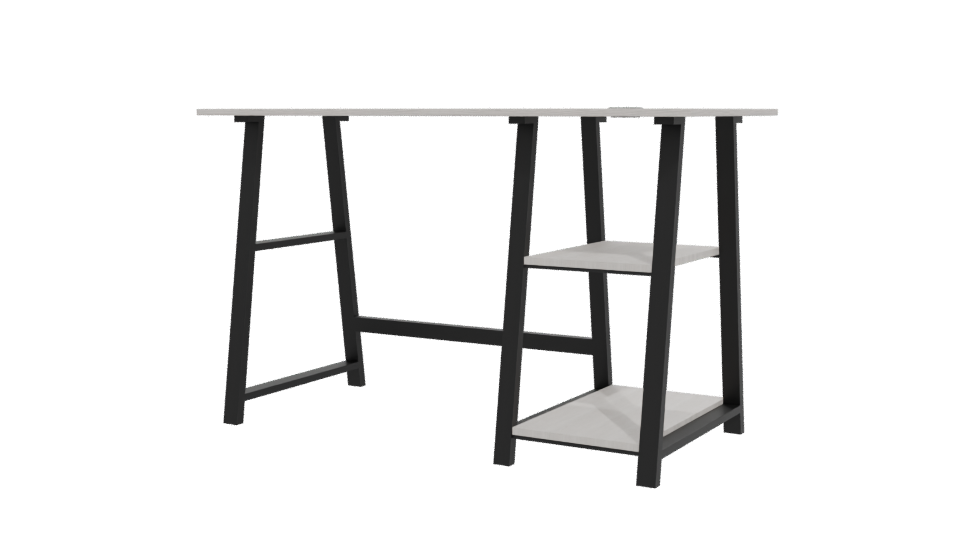 Minimalist Office Desk 3D Model - Professional 3D Model Render 12