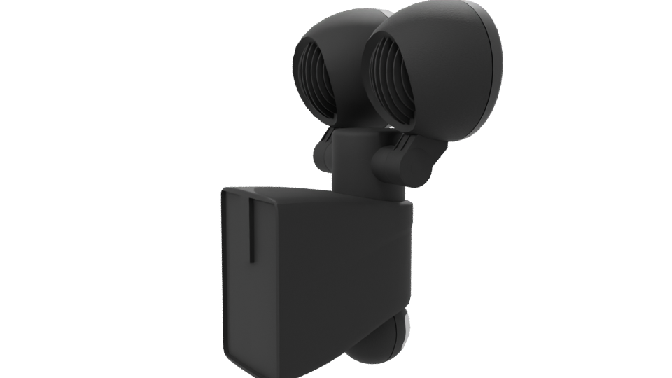 Modern Dual-Lens Outdoor Security Light 3D Model - Professional 3D Model Render 7