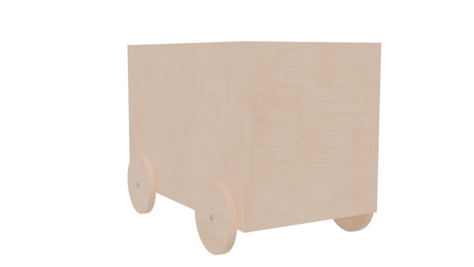 Stylish Wooden Toy Cart 3D - Professional 3D Model Render 13