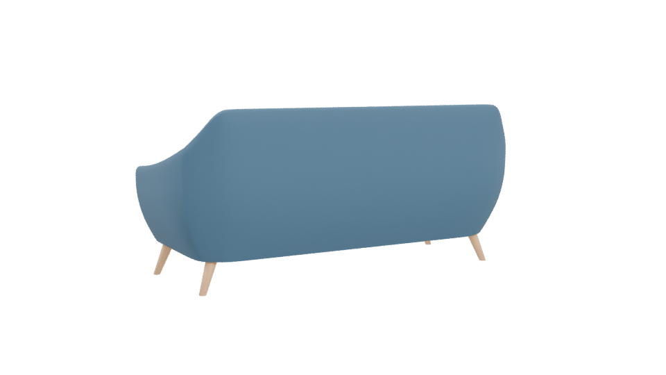 Stylish Mid-Century Modern Sofa 3D Model - Professional 3D Model Render 4
