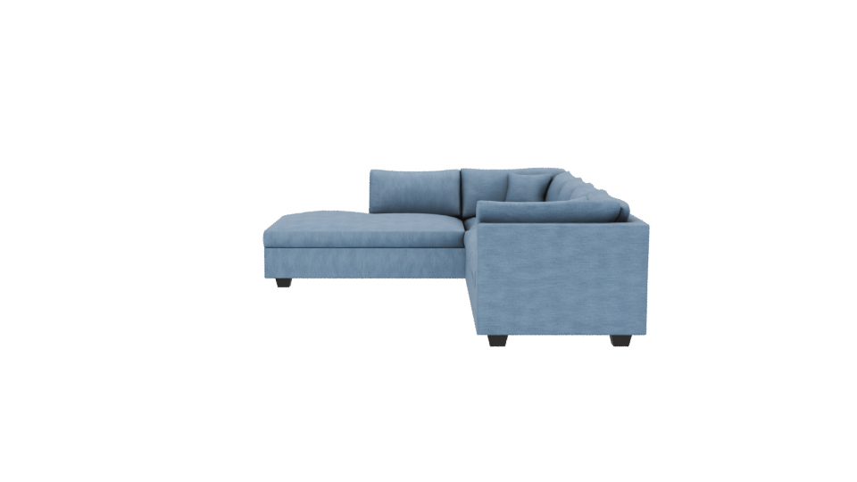 Modern L-Shaped Sofa Model - Professional 3D Model Render 2