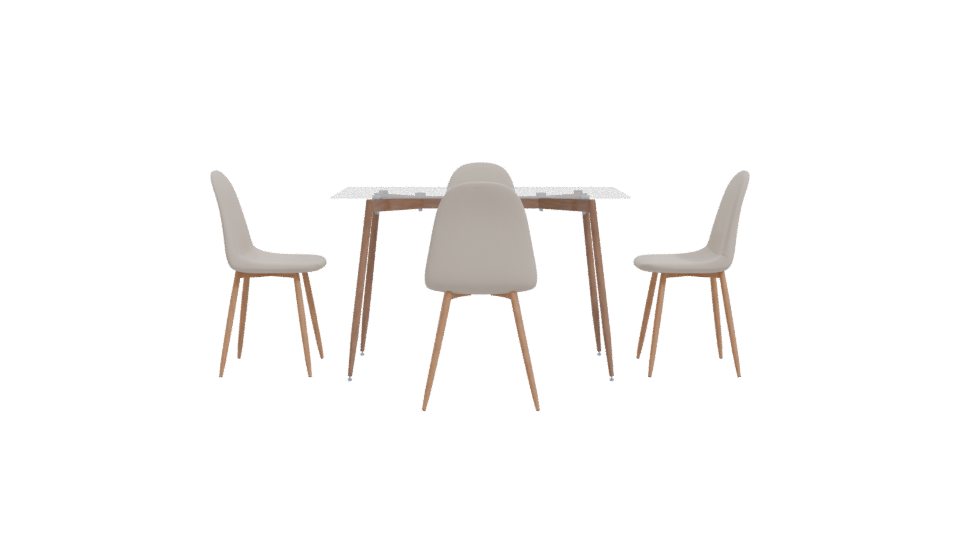 Stylish Dining Table Set 3D - Professional 3D Model Render 11