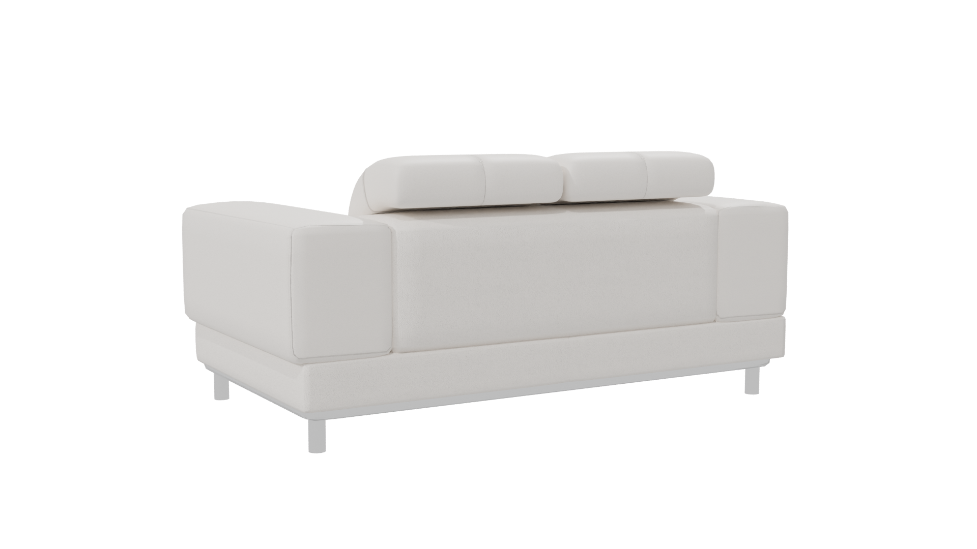 Elegant Minimalist White Sofa 3D Model - Professional 3D Model Render 7