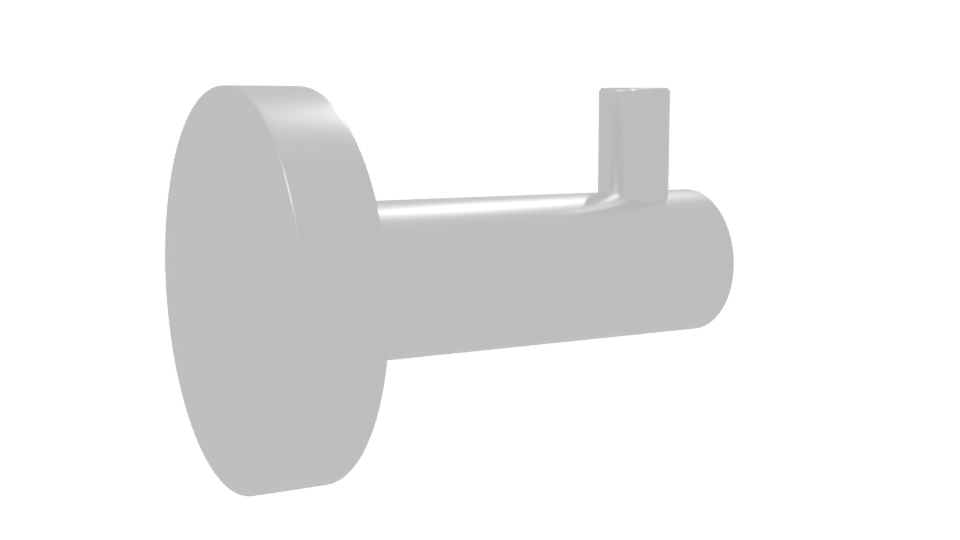 Stylized Metal Wall Hook Model - Professional 3D Model Render 7