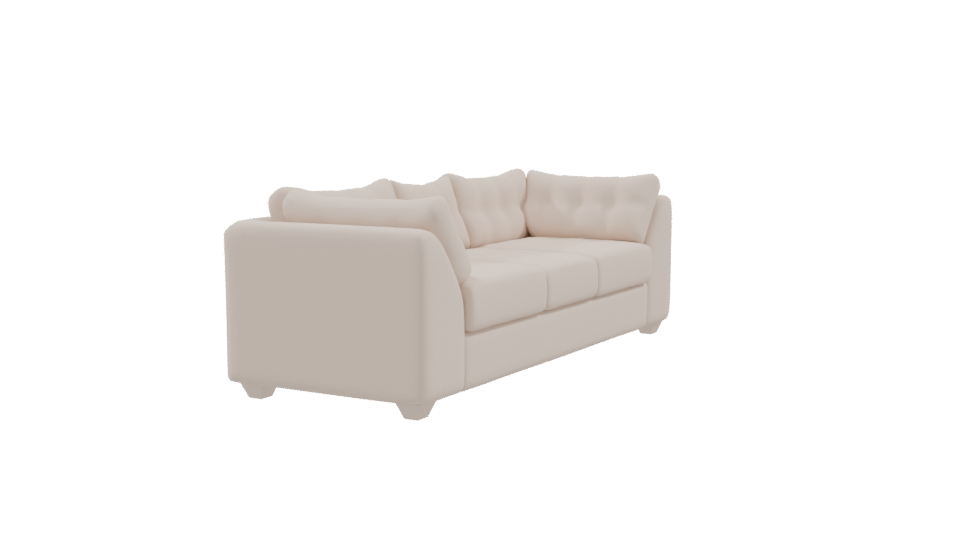 Elegant Modern Fabric Sofa 3D Model - Professional 3D Model Render 9