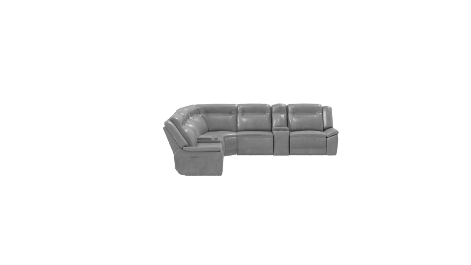 Contemporary Modular Leather Sofa 3D Model - Professional 3D Model Render 8