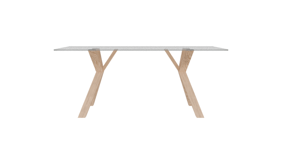 Modern Glass Top Dining Table - Professional 3D Model Render 5