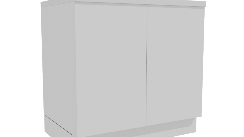 Stylish Minimalist Wooden Reception Desk 3D Model - Professional 3D Model Render 10