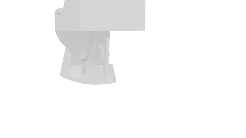 Contemporary Ceramic Toilet 3D Model - Professional 3D Model Render 4