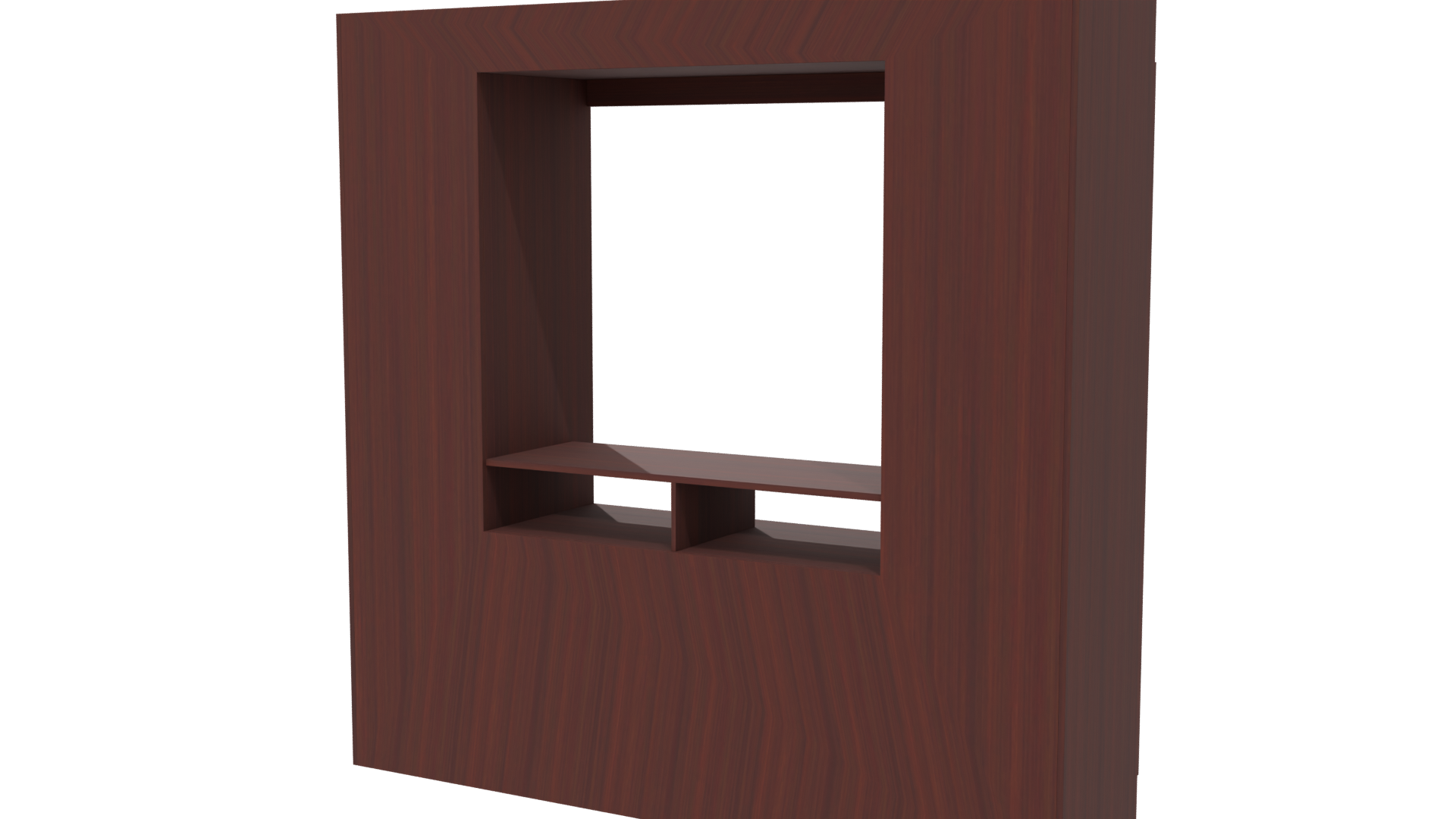 Contemporary Wood Entertainment Center 3D - Professional 3D Model Render 6