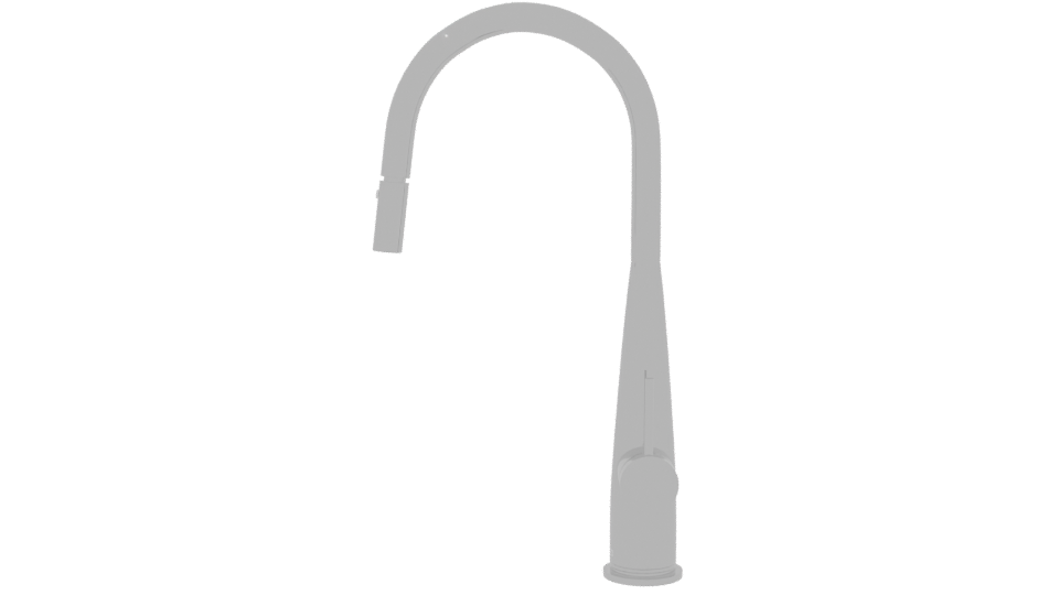 Sleek Modern Kitchen Faucet Model - Professional 3D Model Render 2