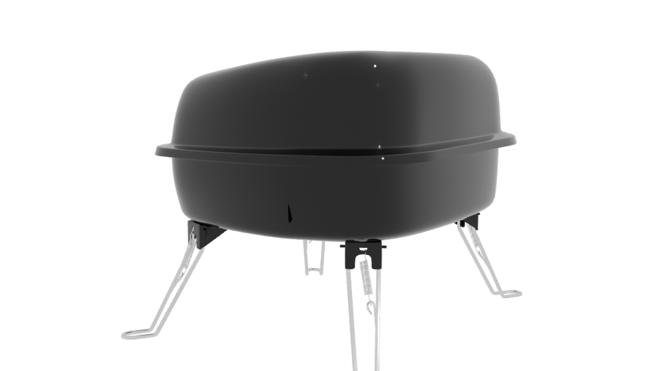 Compact Charcoal Grill Model 3D - Professional 3D Model Render 3