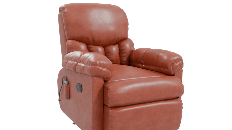 Stylish Leather Recliner Chair 3D - Professional 3D Model Render 10