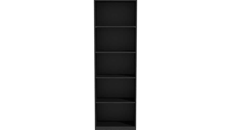 Minimalist Black Shelf Unit 3D - Professional 3D Model Render 11