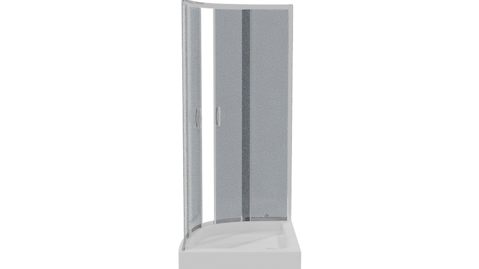 Elegant Corner Shower Unit 3D - Professional 3D Model Render 8