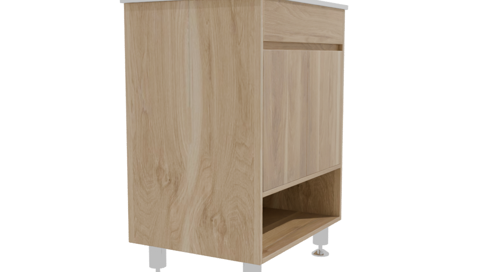Contemporary Wooden Storage Cabinet 3D Model - Professional 3D Model Render 9