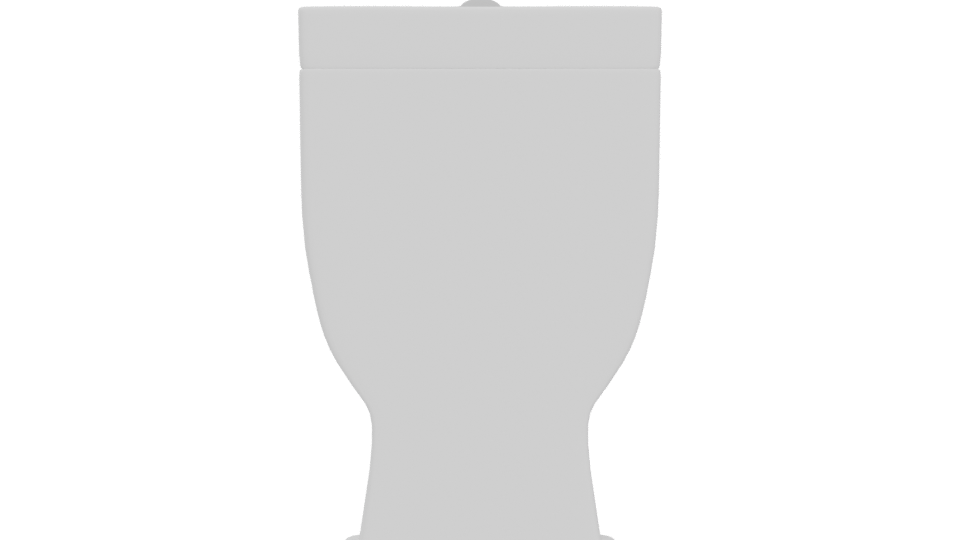 One Piece White Toilet 3D - Professional 3D Model Render 5